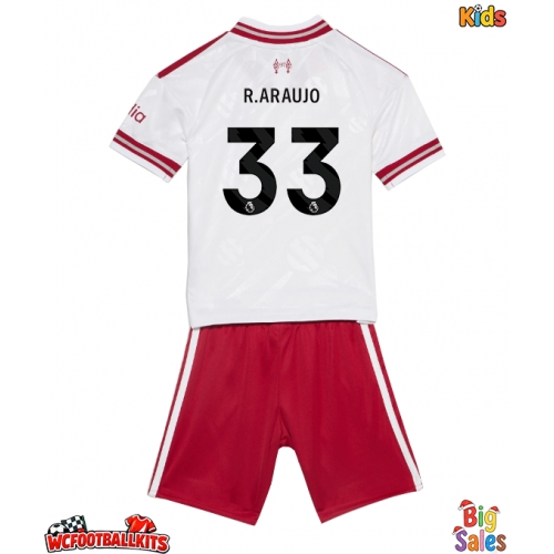 Liverpool Ronald Araujo #33 Replica Away Stadium Kit for Kids 2026-27 Short Sleeve (+ pants)